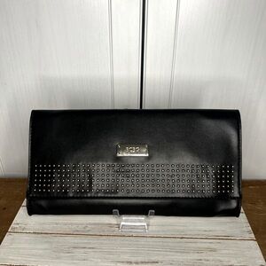 BCBG Paris Black with Gold Studded Clutch Bag